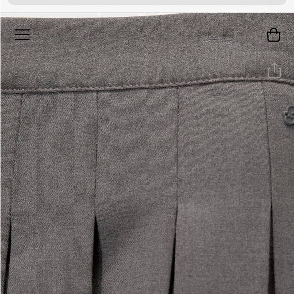 NWT box pleated mini skirt gray - Picture 5 of 8